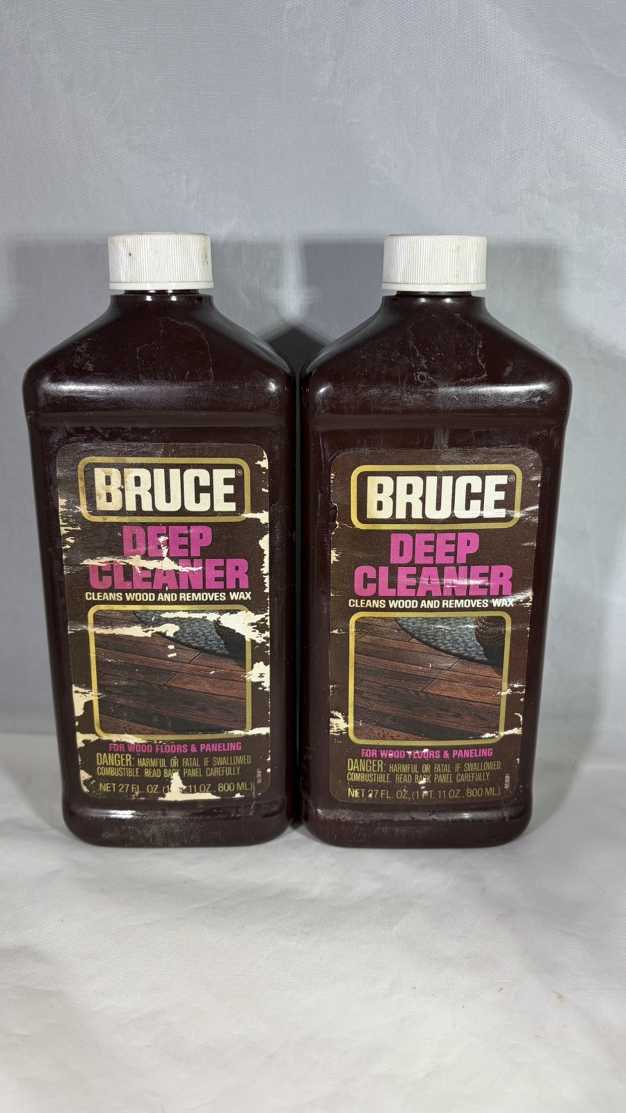 Bruce Deep Cleaner 27 Fl Oz Wood Floor Paneling Cleaner Wax Remover Lot Of 2