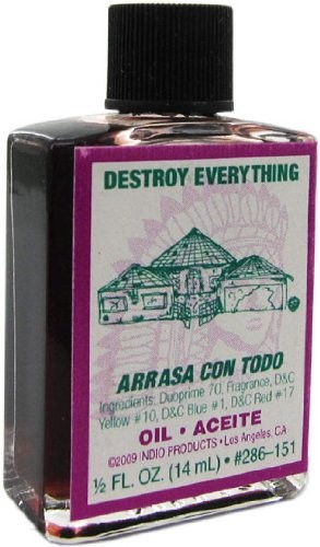 Destroy Everything Oil 1/2 Fl Oz Spiritual Ritual Magic Spell Wicca Supply