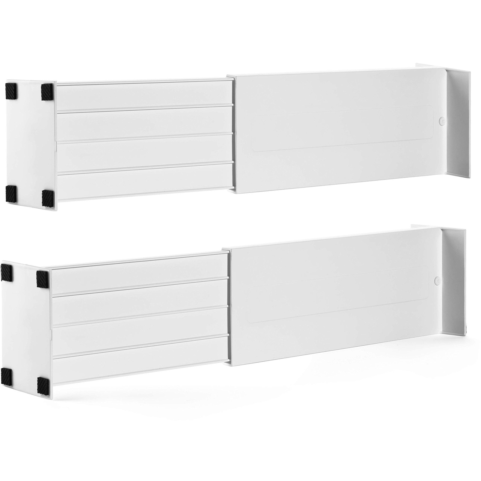 Dial Industries Adjustable Dresser Drawer 4.5 in Deep, (Set of 2), White