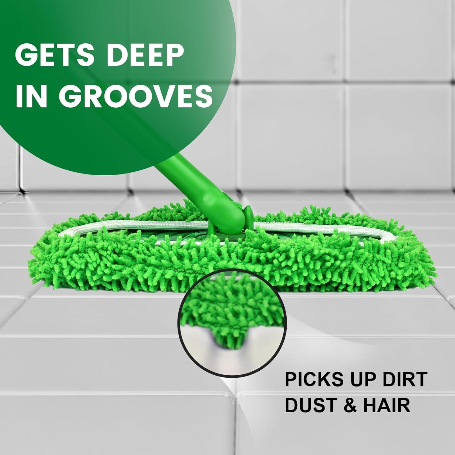 Versatile Reusable Mop Pads – 6 Microfiber Refills for Any Floor Surface