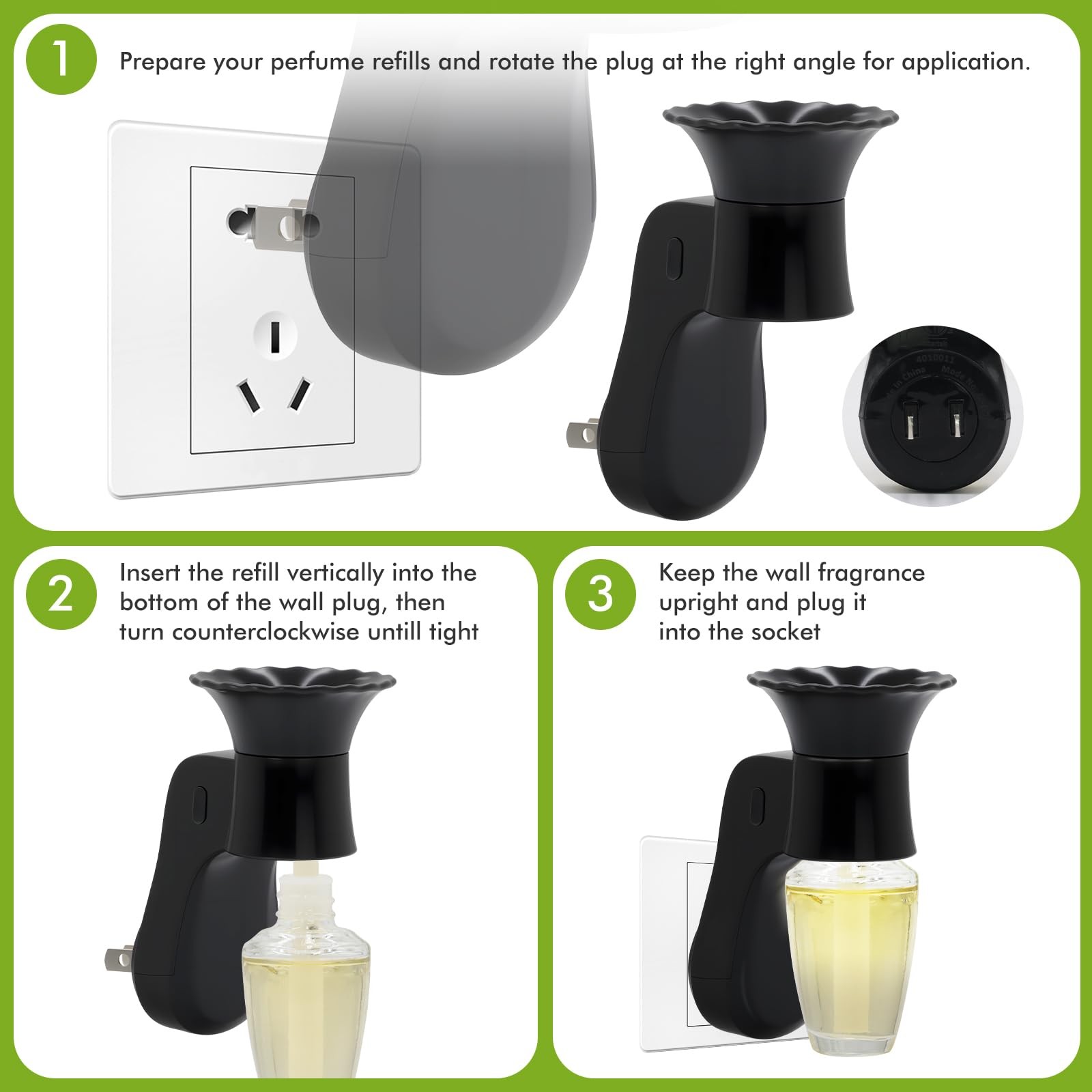 Wall Fragrance Plug in Air Freshener- Plug in Diffuser with Night Light Compa…