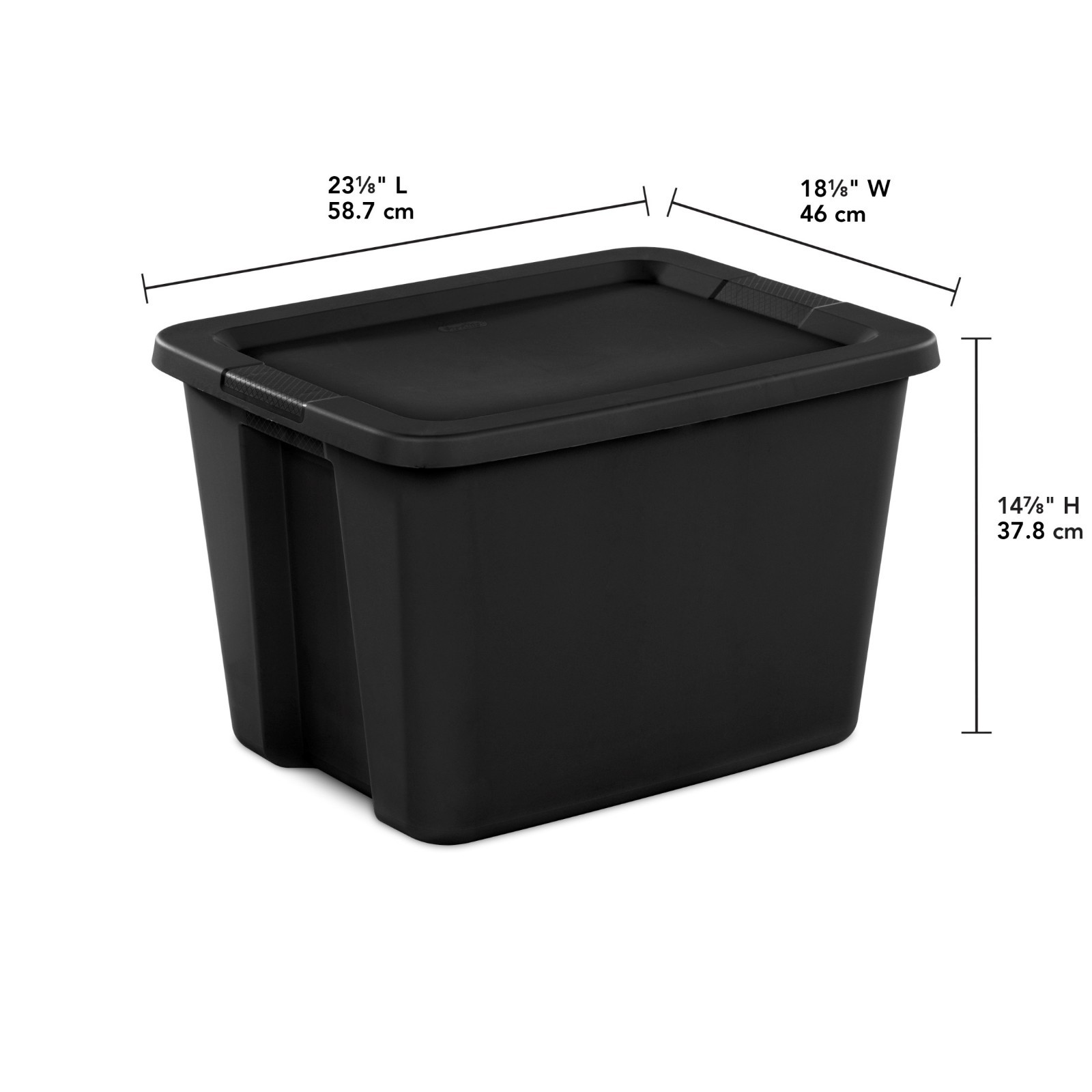Sterilite Large Storage Bin, 18 Gallon Plastic Storage Container with Snap-On Li
