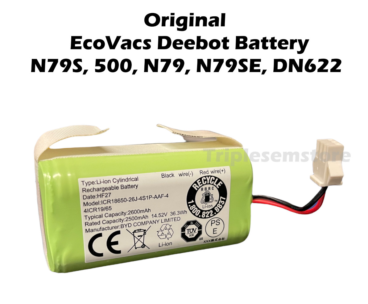 Original EcoVacs Deebot N79S 500 N79 N79SE DN622 Battery 14.4V 2600 mAh 36Wh