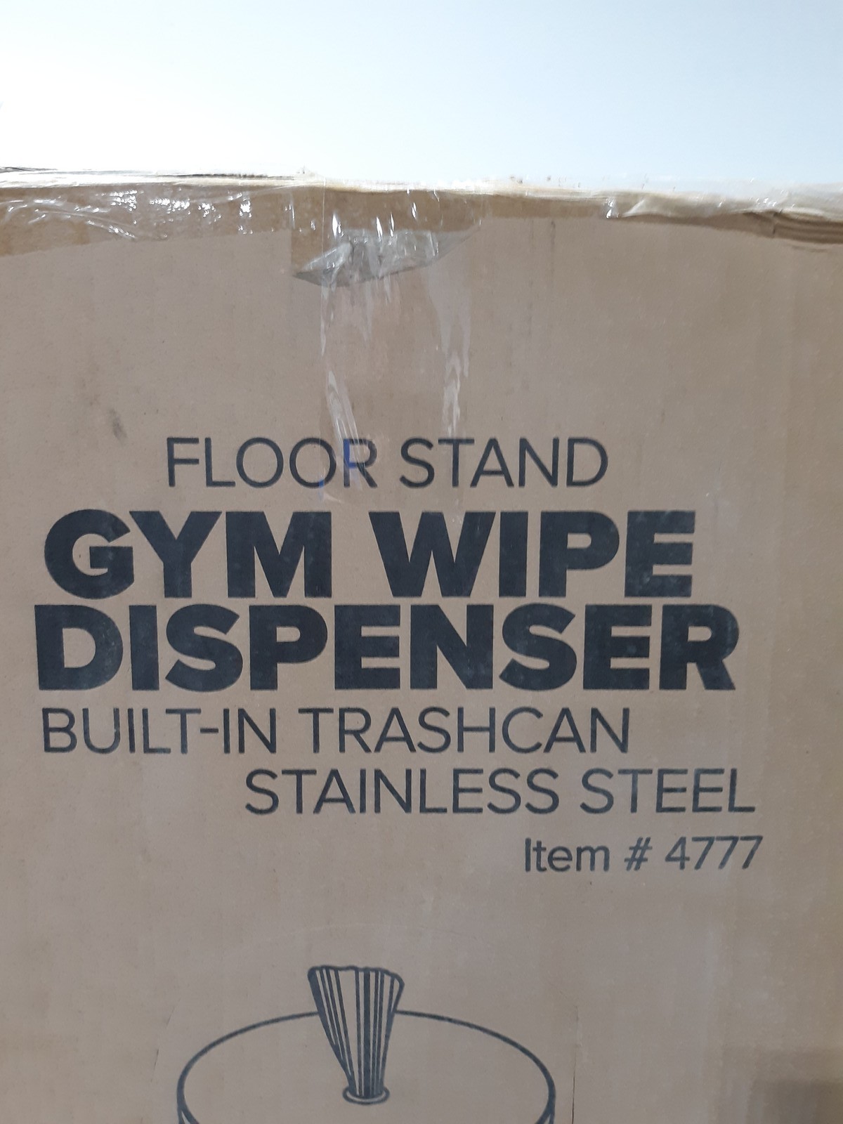 Alpine Industries 4777 Stainless Steel Gym Wipe Dispenser w/ Built-in Trashcan