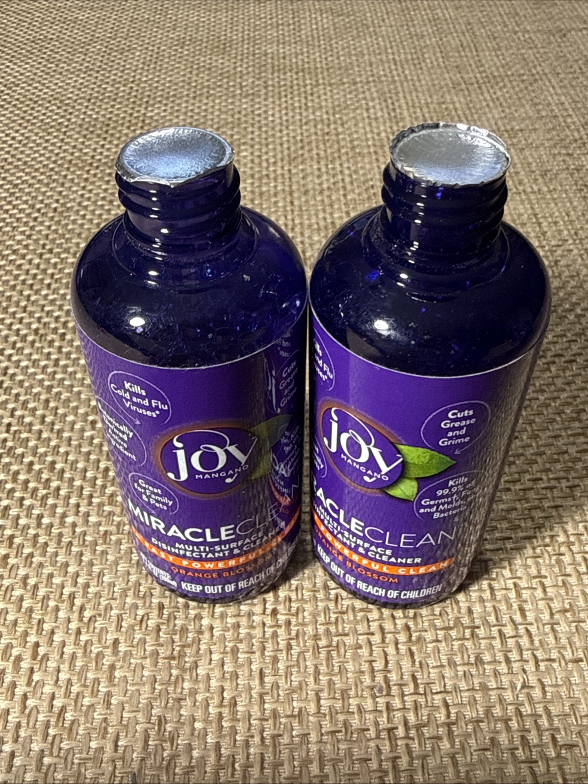 Joy Mangano Miracleclean ORANGE BLOSSOM Surface Disinfectant Cleanser 3.4 oz Lot