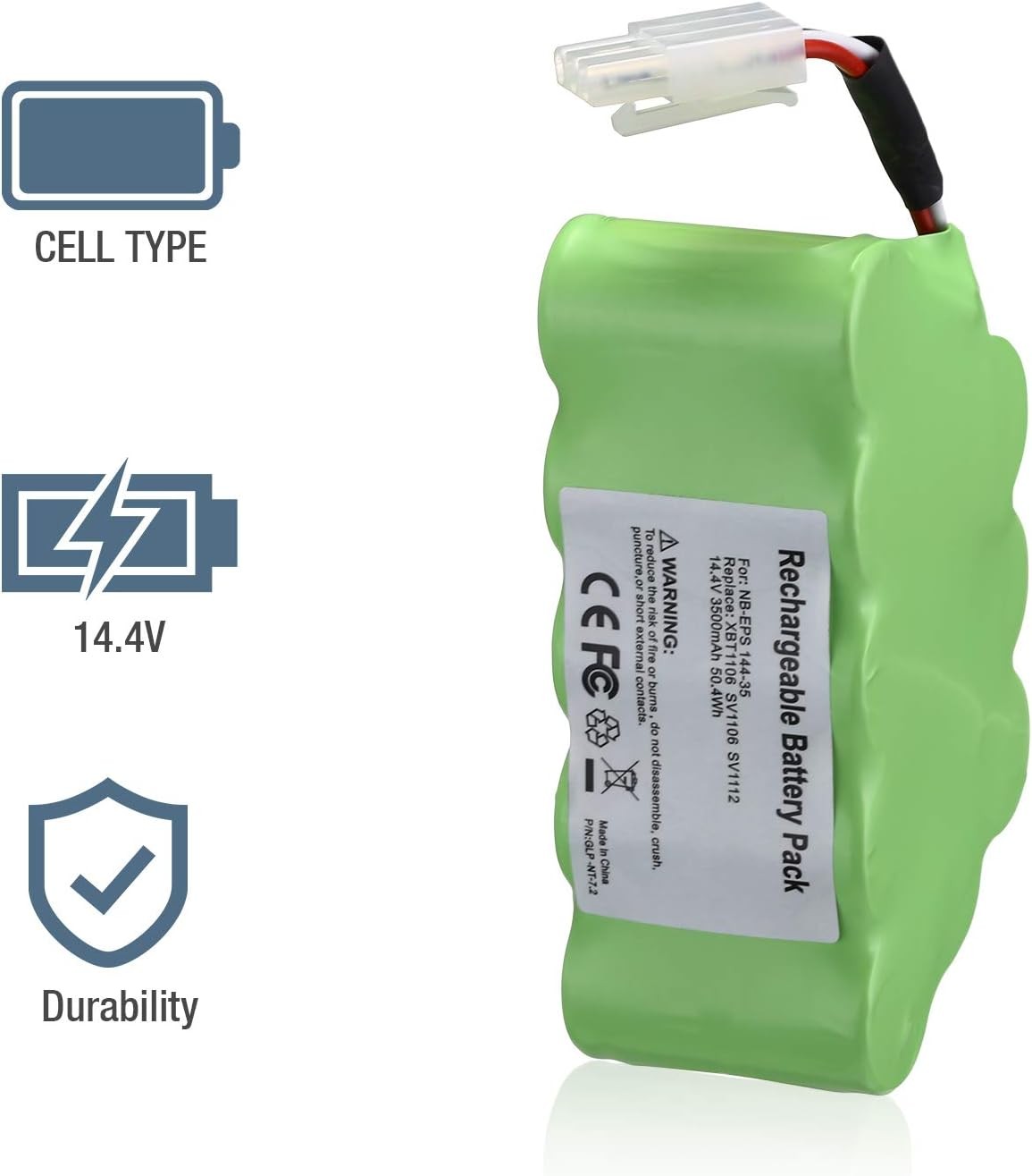 14.4V 3500mAh Replacement for Shark Vacuum Battery Compatible with Shark