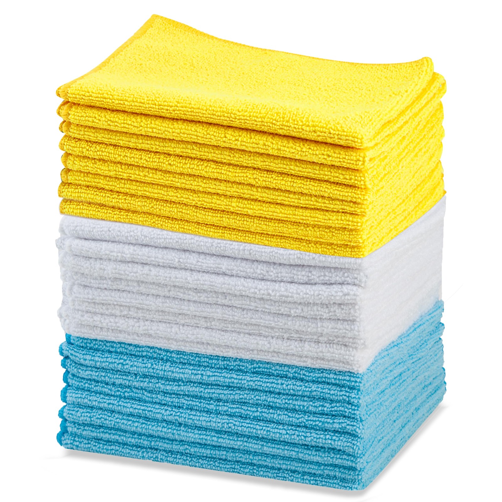 Amazon Amazon Basics Microfiber Cleaning Cloths, Ultra Absorbent, Lint Free, Str