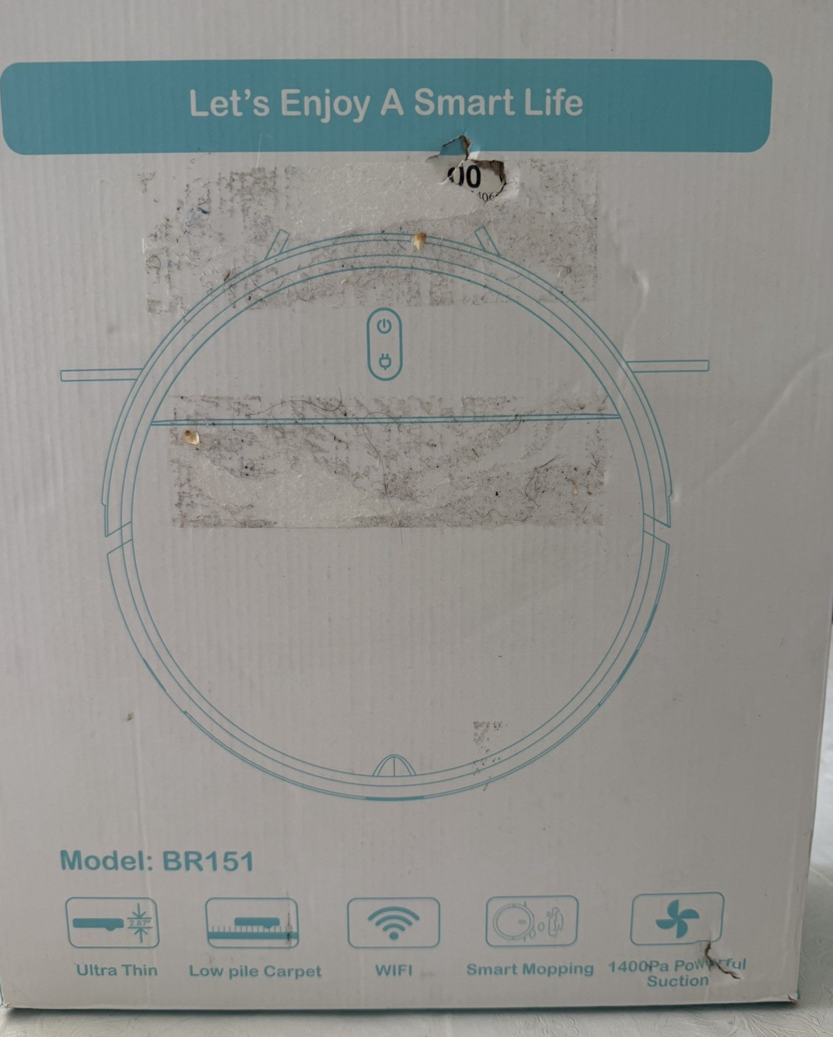 MAMNV BR151 Robotic Vacuum Cleaner Black Wi-Fi Smart Mopping Alexa 2500mAh 230ml