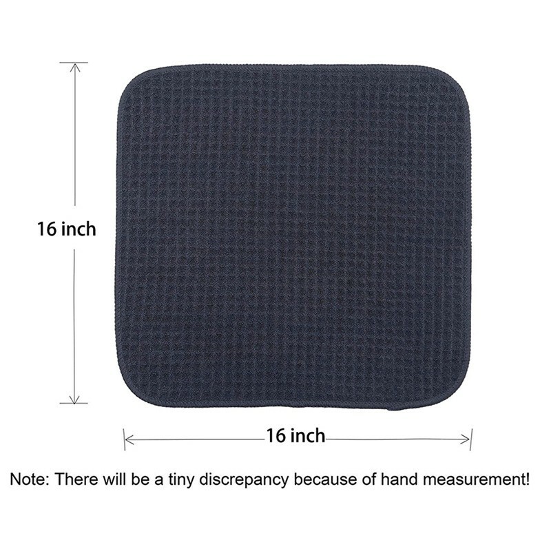 6 Pcs Waffle Weave Microfiber Drying Towel Auto Car Polish 16″x16″
