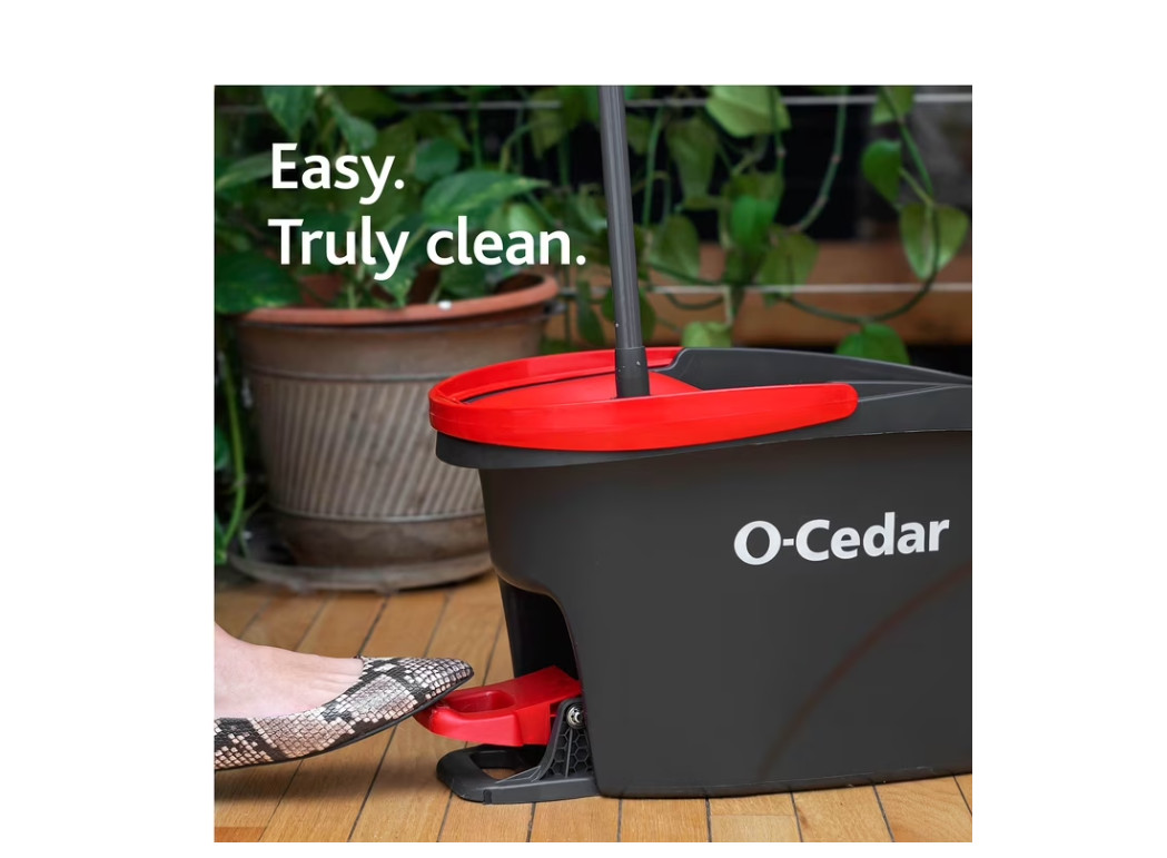 O-Cedar EasyWring™ Microfiber Spin Mop & Bucket System with 1 Extra Mop Head Rep