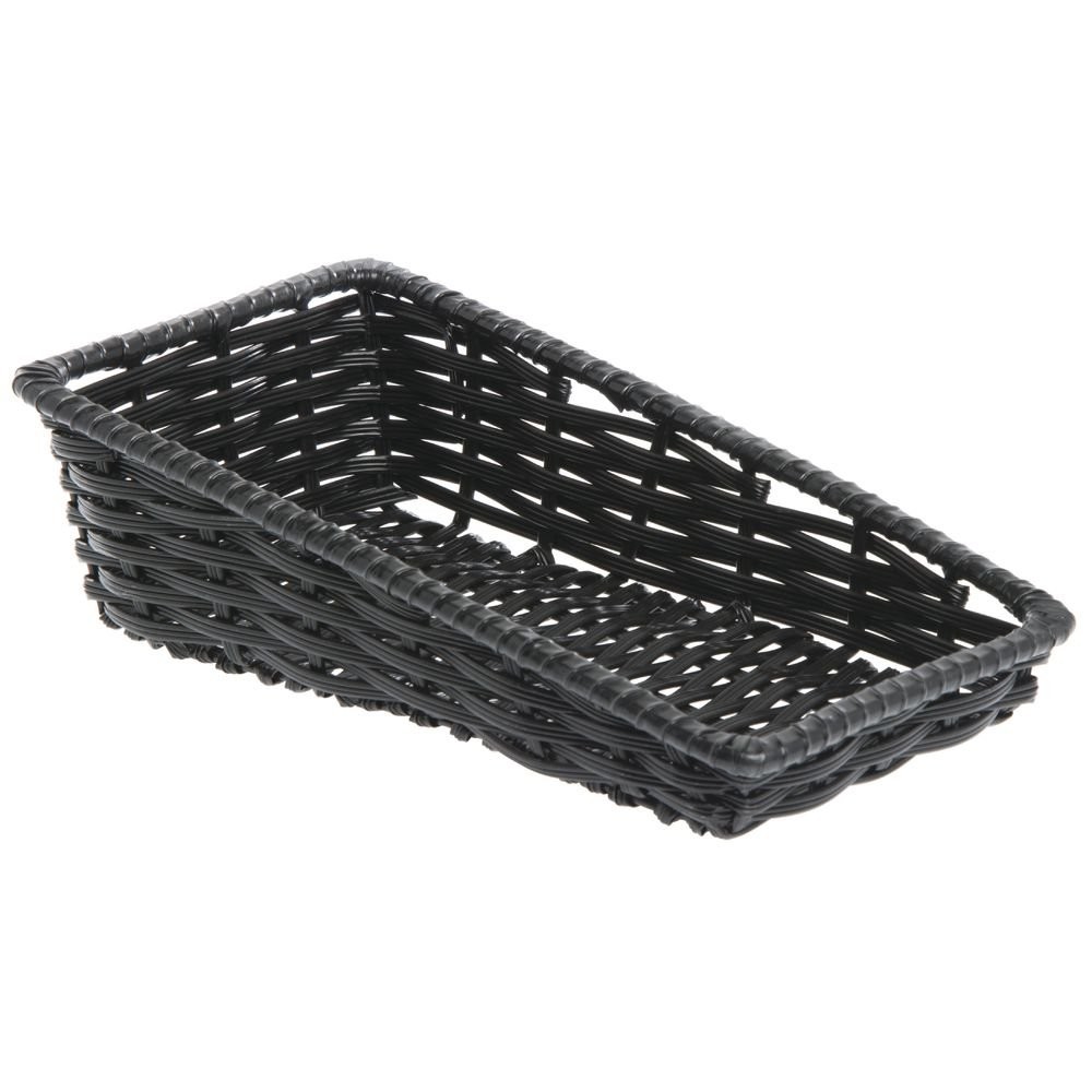 HUBERT® Black Storage Basket Tapered – 7 1/2″L x 14″D x 1 1/2″ to 4″H
