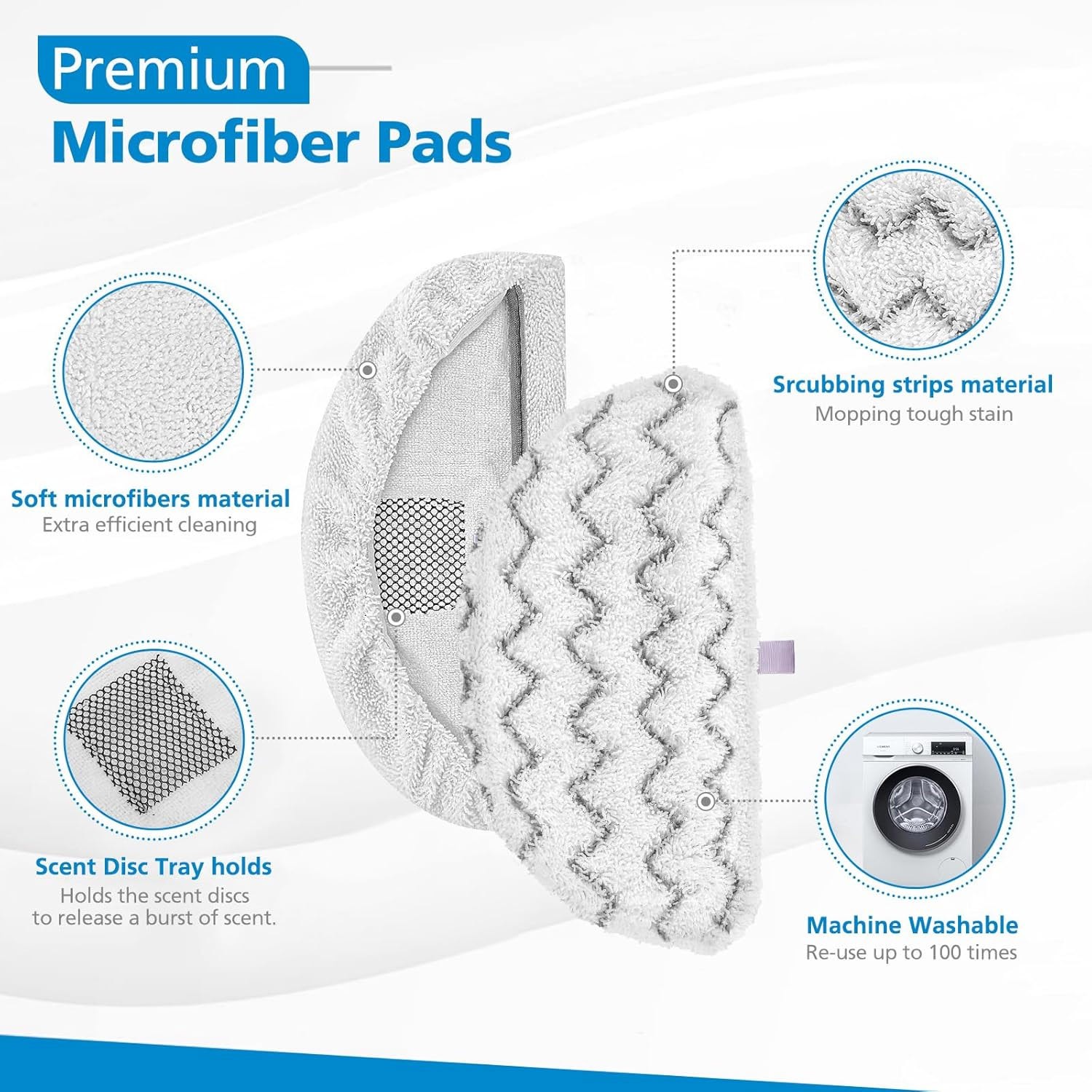 Steam Mop Replacement Pads for Bissell Powerfresh Steam Mop 1940 1806