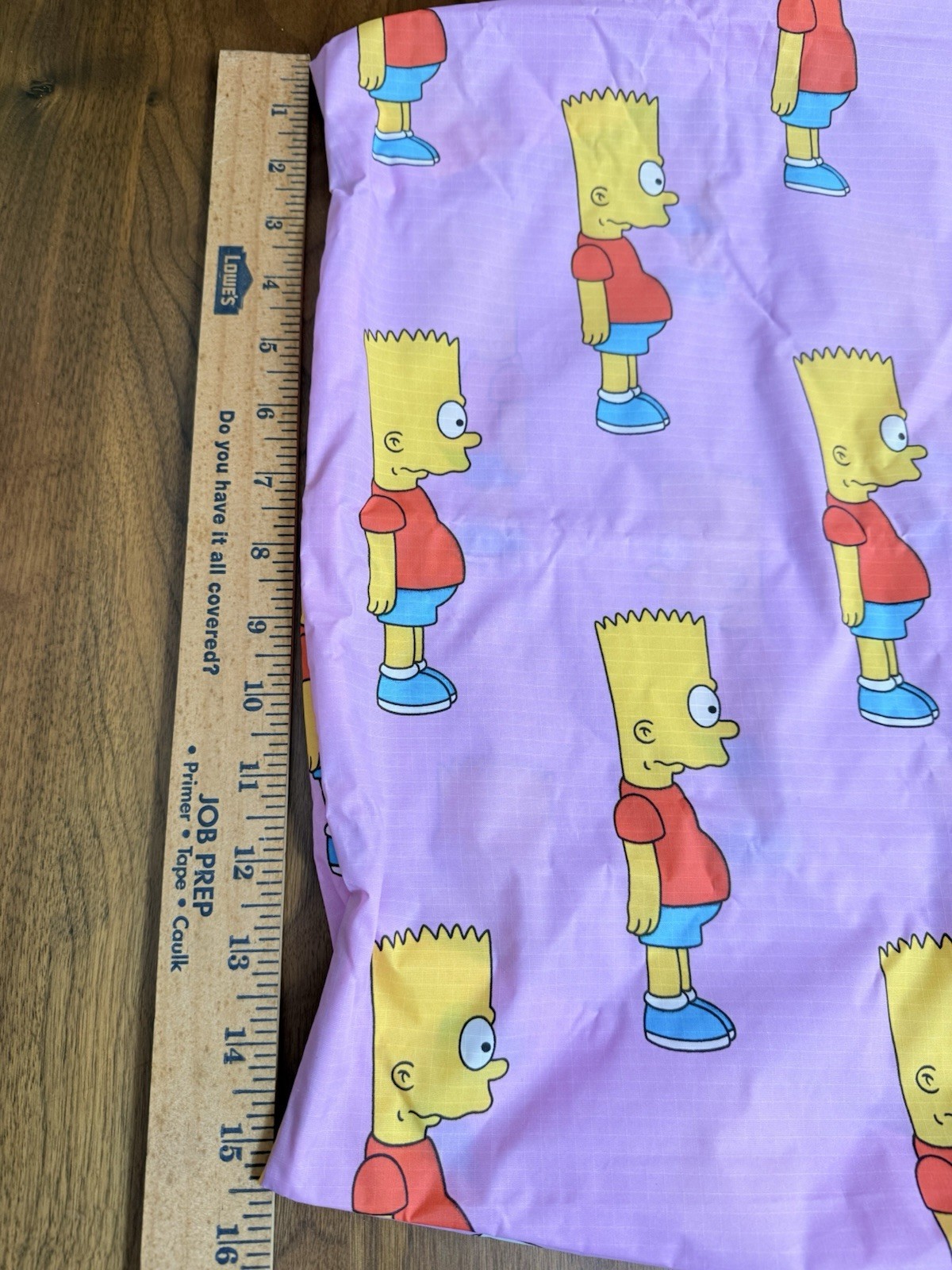 BAGGU The Simpsons Bart Simpson Nylon Pink Reuseable Grocery Tote Large Bag