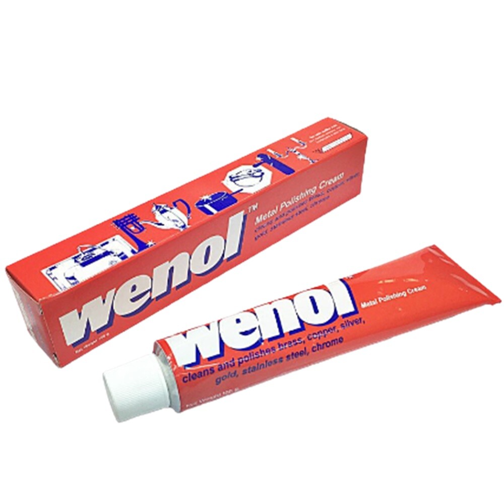 WENOL Metal Polishing Cream Brass Stainless Steel Aluminum Silver Gold 100 g x 2