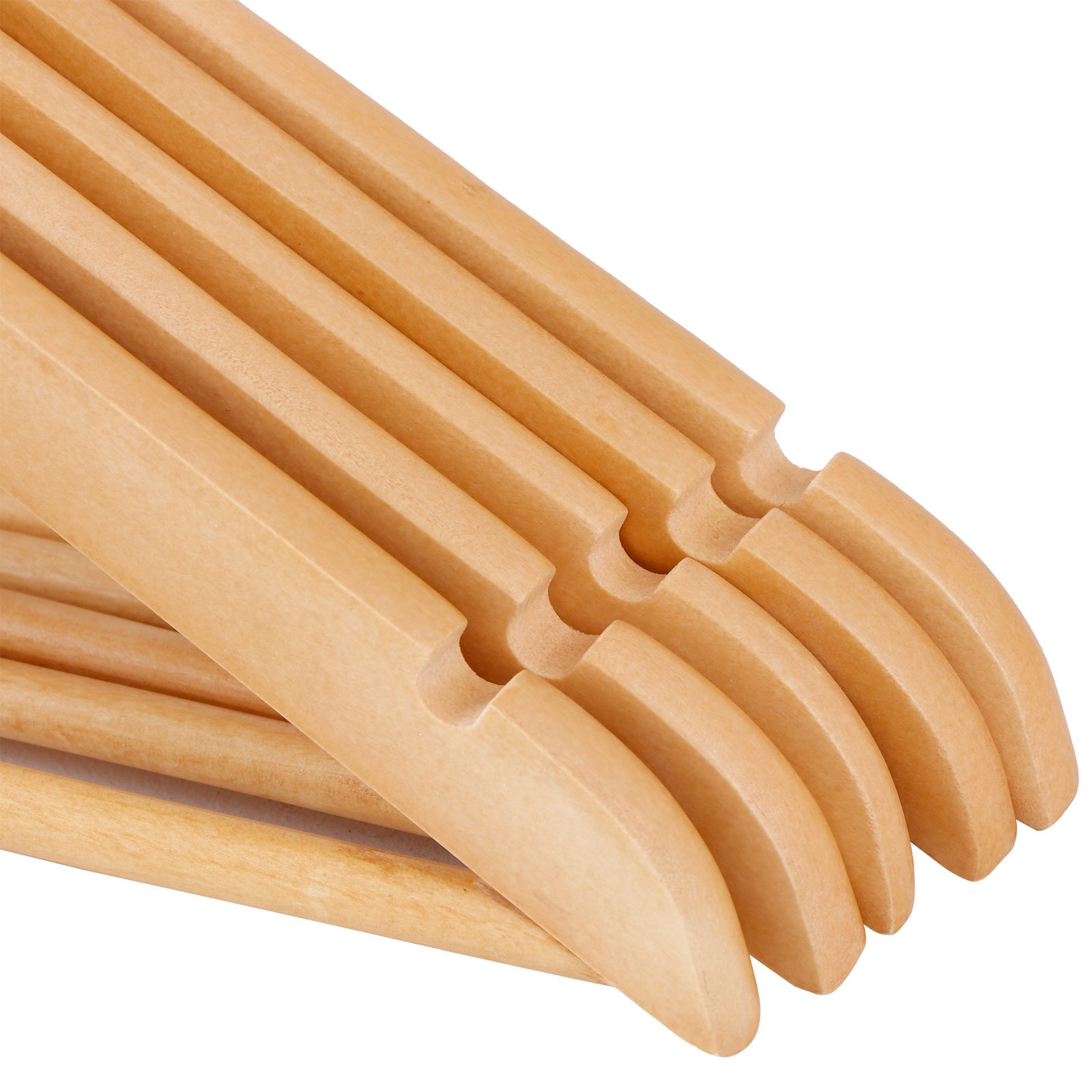 Premium Wooden Hangers 50 Pack Durable Slim Coat Hanger with 360° Rotatable Hook