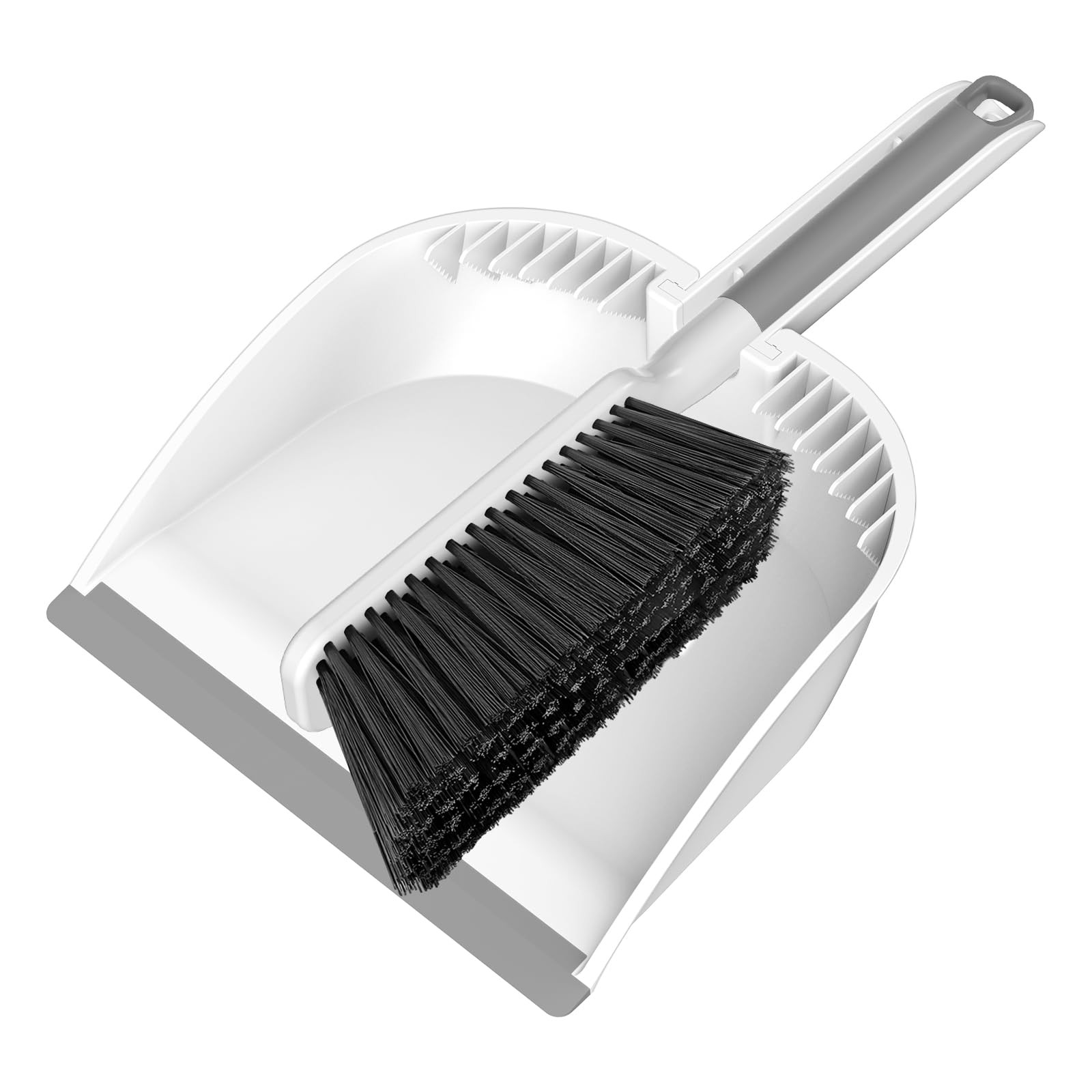 SetSail Small Dustpan and Brush Set Nesting Snap On Handheld Broom and Dust Pan