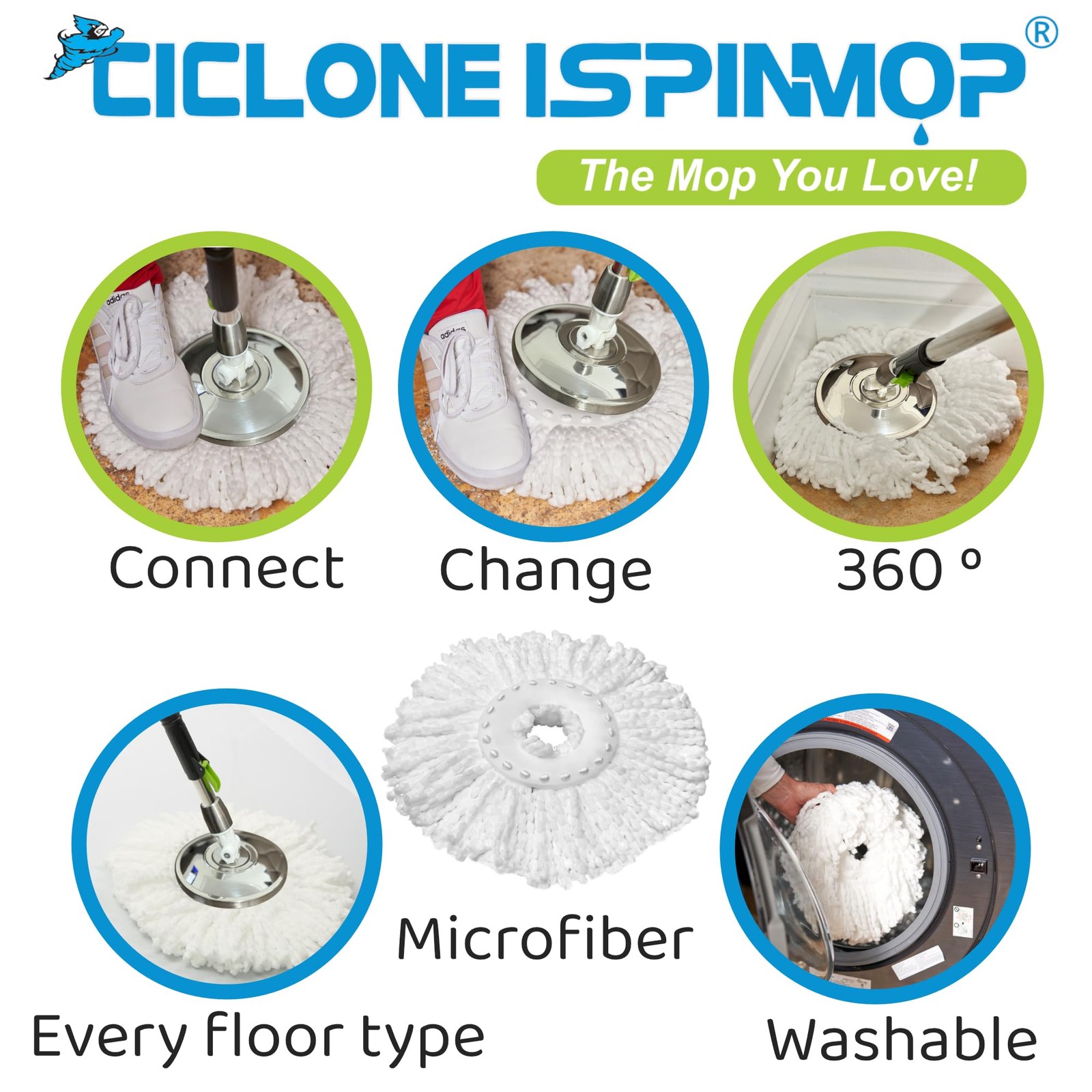 Stainless Steel Professional Mop Plate – Heavy Duty Spin Mop Replacement Base