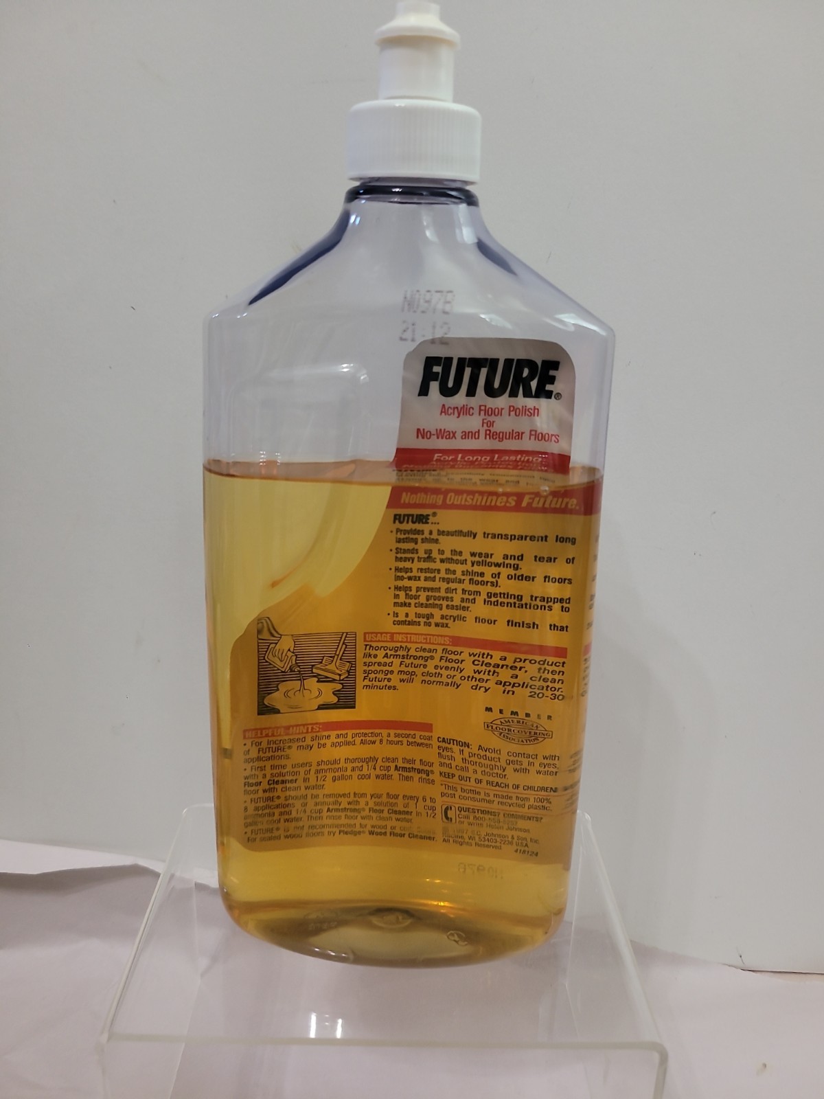 VTG 1997 Future Pledge Floor Finish 27oz Johnson Wax 80% Full Atomic Design Prop