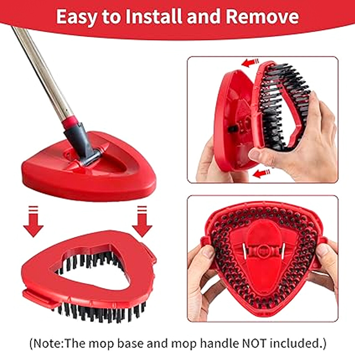 Scrub Brush, 1-4 Pack Spin Mop Scrub Brush Head Compatible for O Cedar Easywring