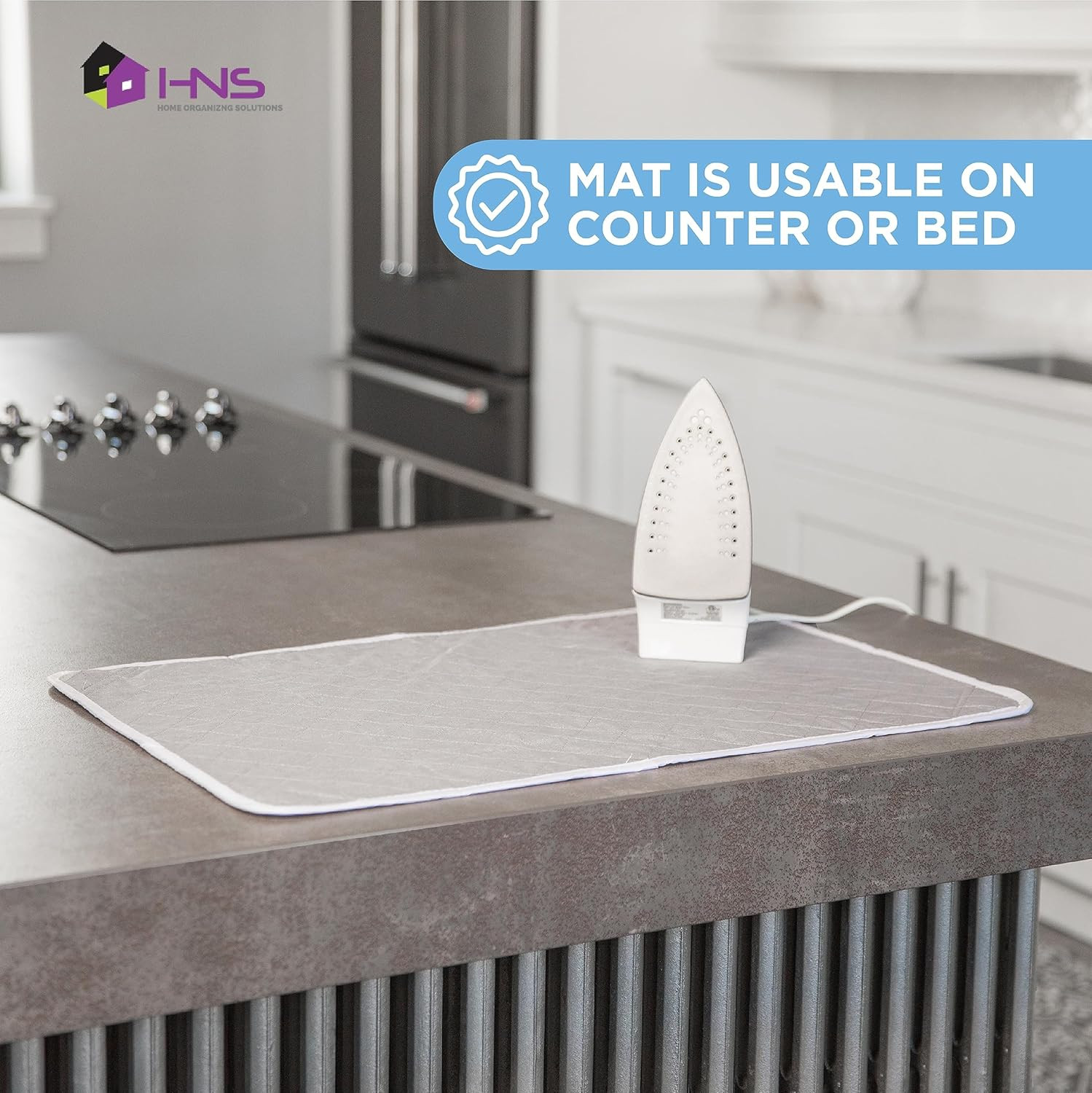 Ironing Mat, 28.25” x 19” Magnetic Laundry Pad, Gray | Scorch-Resistant, Wash…