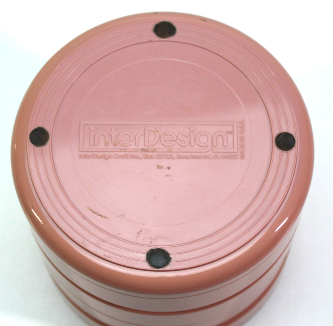 VTG InterDesign Swivel Organizer Mauve 4 Tier USA Circular Container Pink Auth.