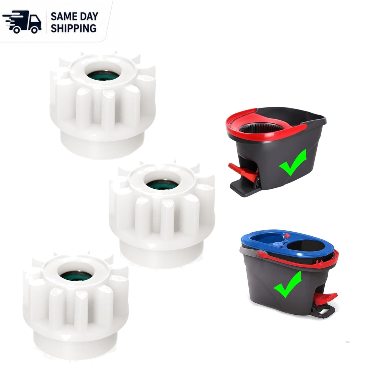 3 Pack Mop Bucket Pedal Bearings – Compatible with O-Cedar Systems