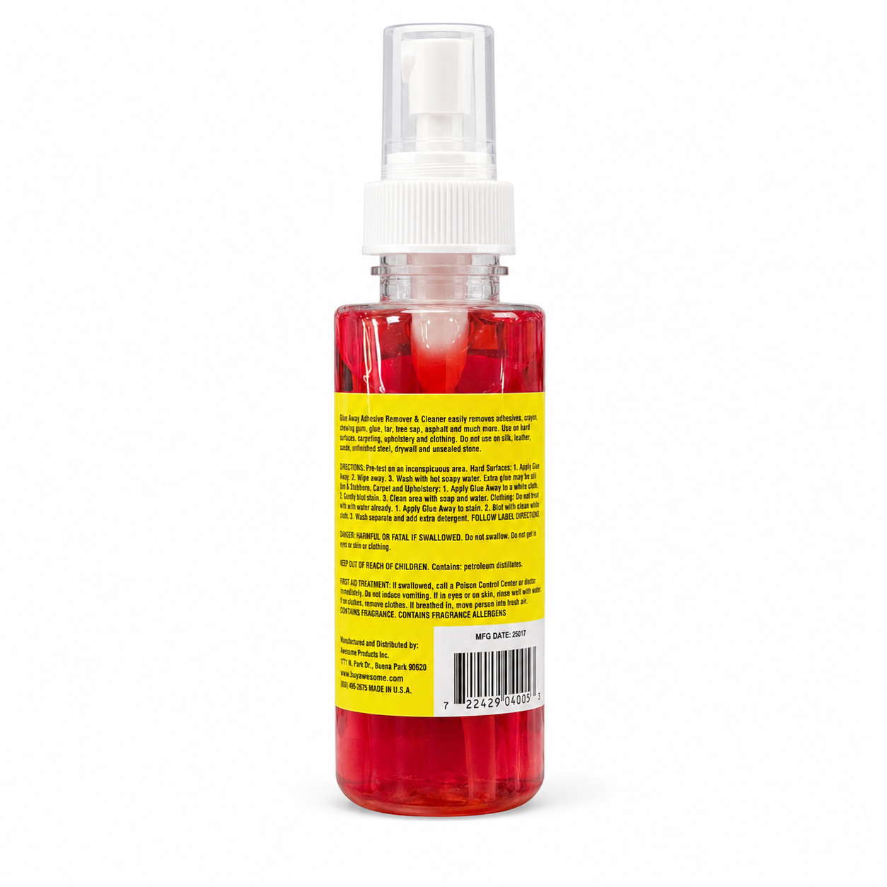 Glue Away Adhesive Remover Cleaner 4 oz Removes Gum Glue Tar Sticky Residue