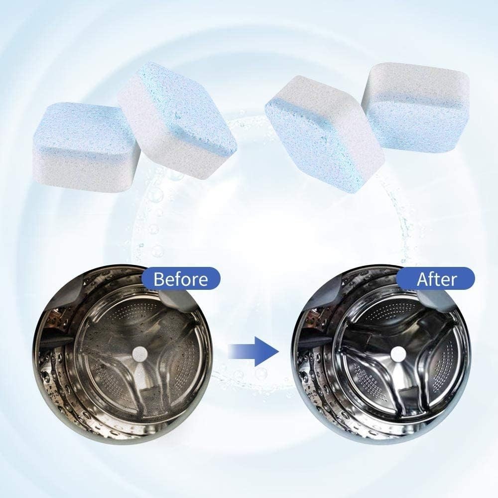30 Pack Washing Machine Cleaner Tablets, Solid Washer Deep Cleaning Tablet, C…