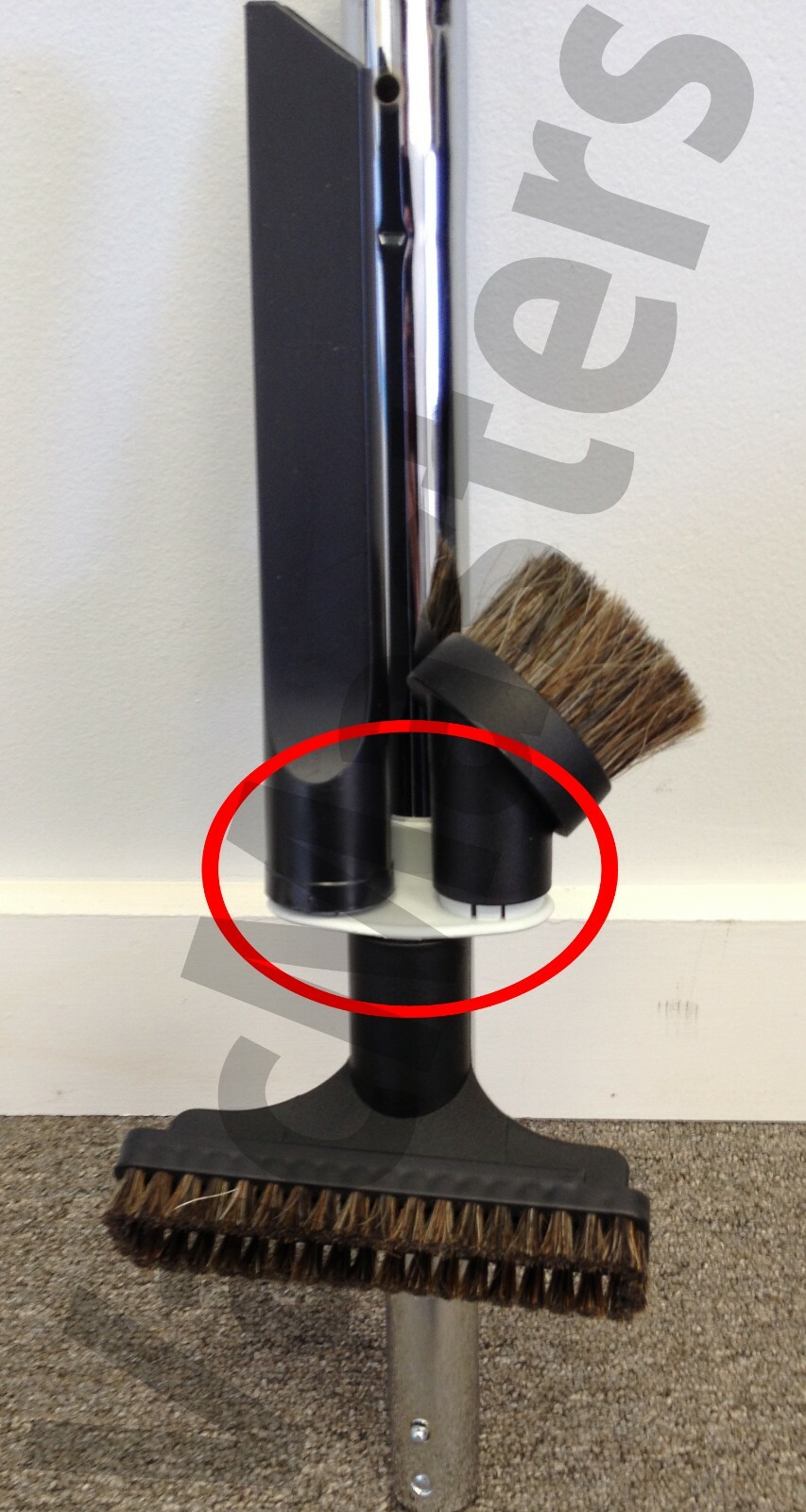 Portable & central vacuum wand attachment/tool holder caddy FITS ALL 1.25″ wands