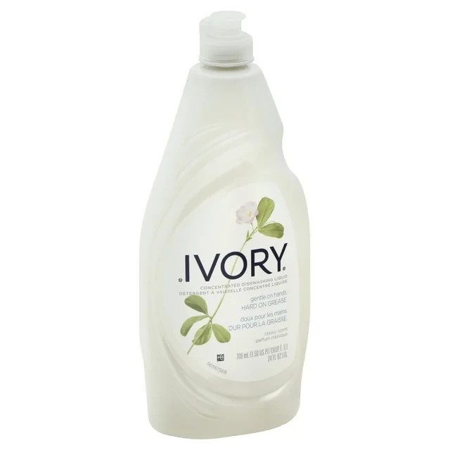 (2 pack) Ivory Ultra Concentrated Liquid Dish Soap, Classic Fresh Scent 24 fl Oz