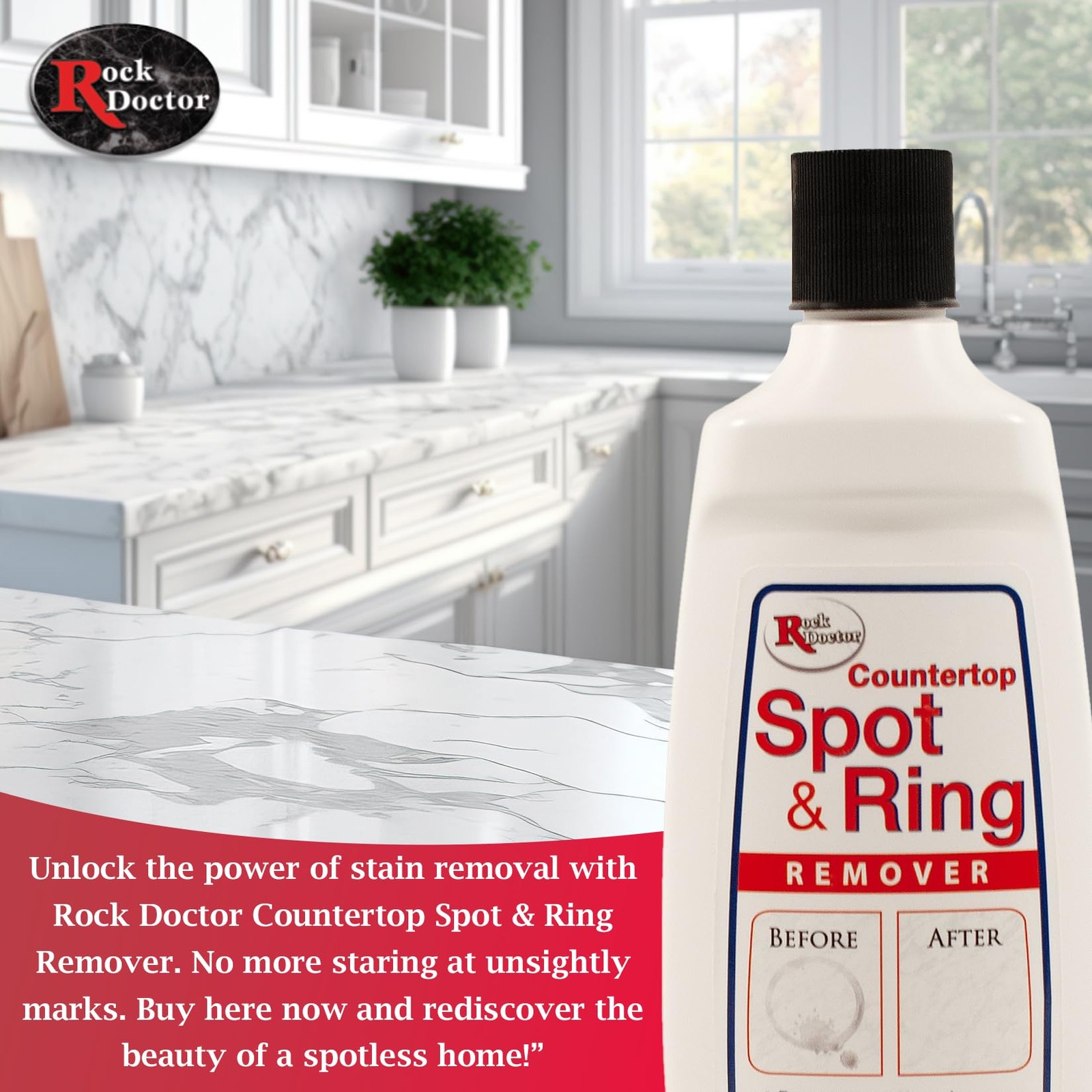 Spot & Ring Remover, Works on Granite, Marble, Countertop & Quartz, Hard Water M