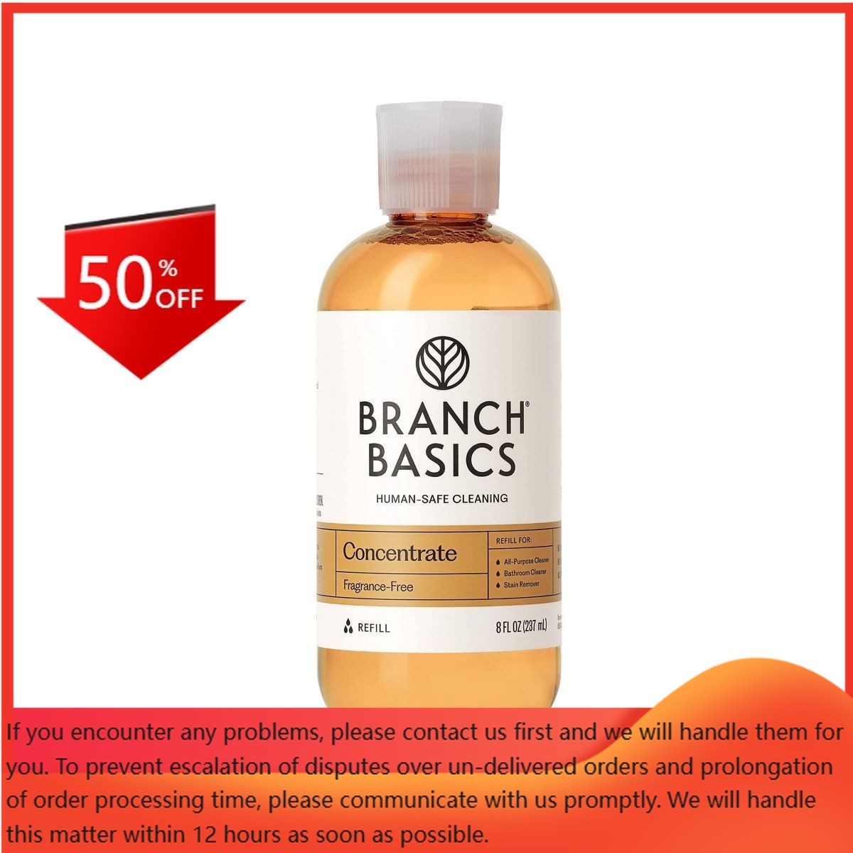 Branch Basics Fragrance-Free Concentrate All-Purpose Cleaner – 8oz