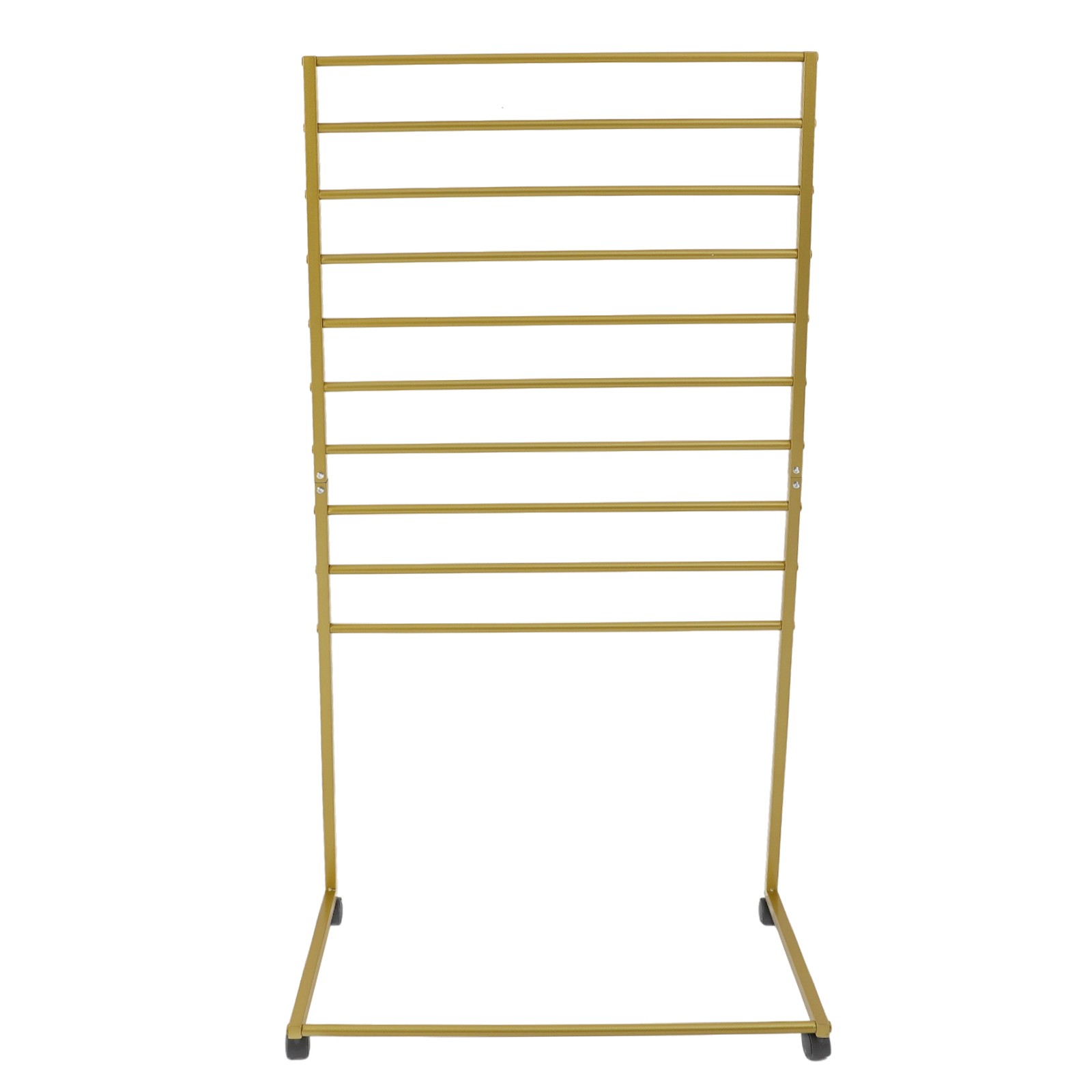 10 Tier Scarf Display Stand Metal Scarf Holder Organizer Rack w/ Wheels 80*40cm