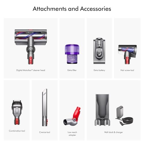 DYSON 448701-01 V15 DETECT PRO CORDLESS VACUUM CLEANER – BLUE/NICKEL