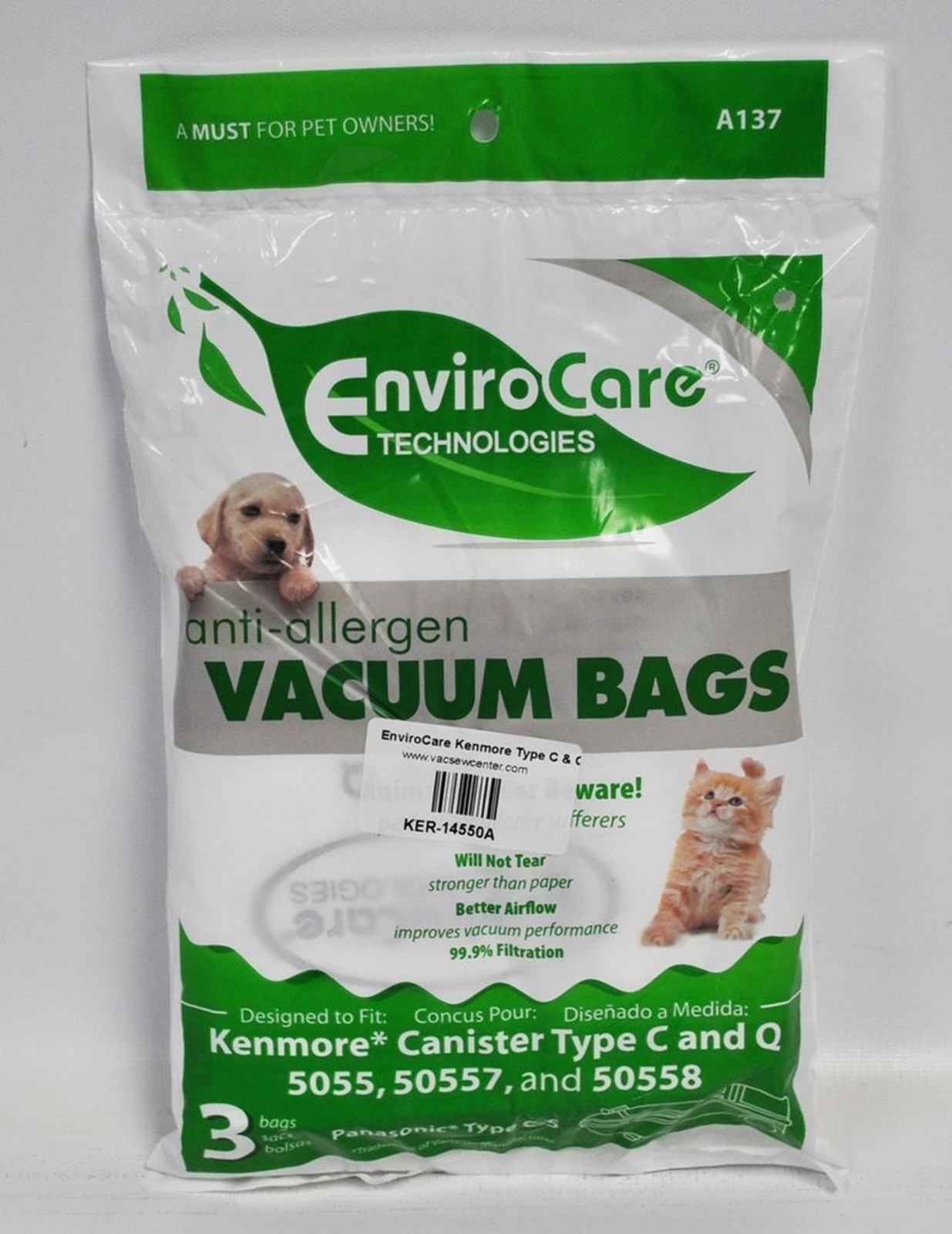 EnviroCare Kenmore Canister Vacuum Cleaner Bags for 5055, 50557, 50558, Type …