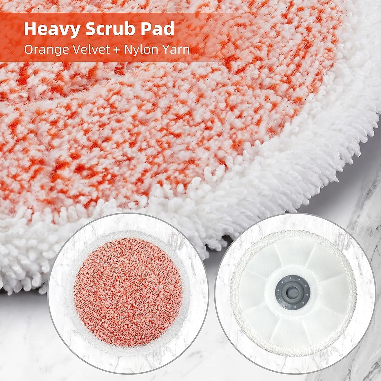 Rotating mop replacement pads, 12-pack.
