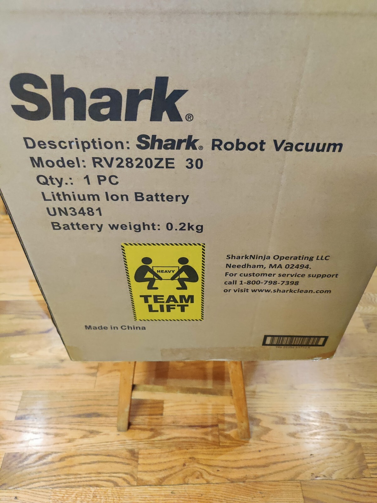 Shark ROBOT Vacuum Cleaner MOP Combo Power Detect NeverTouch Pro Base RV2820ZE