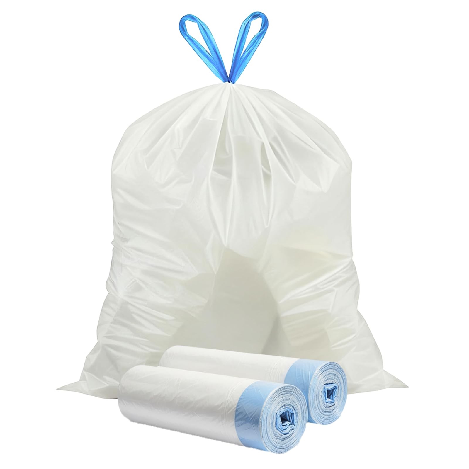 4 Gallon Trash Bags Drawstring,1.5 Mil Thick, Unscented, 58 Count (2 Rolls) -…