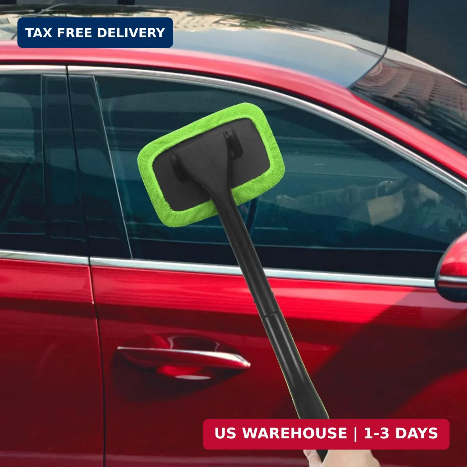 Car Windshield Cleaning Tool, Windshield Cleaner with 4 Washable and Reusable Mi