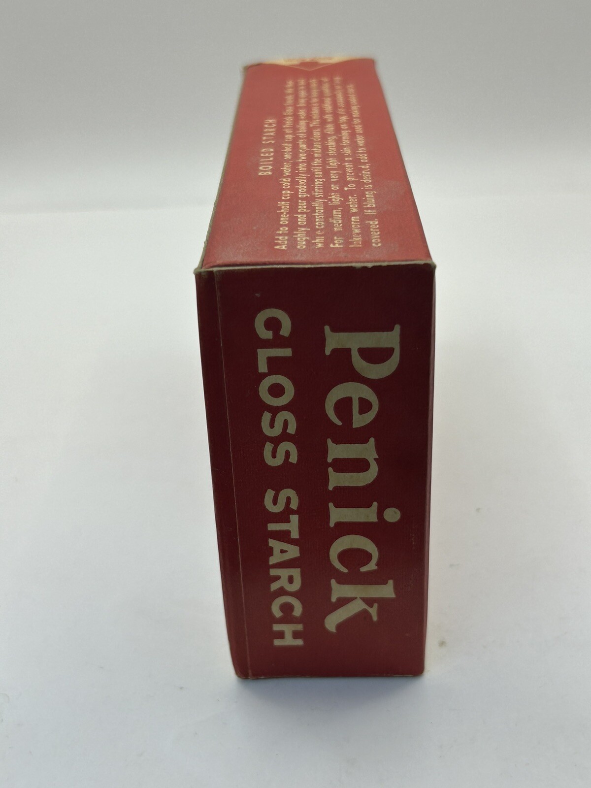 Penick Gloss Laundry Starch 16 oz NEW OLD STOCK Bright Graphics RED Display