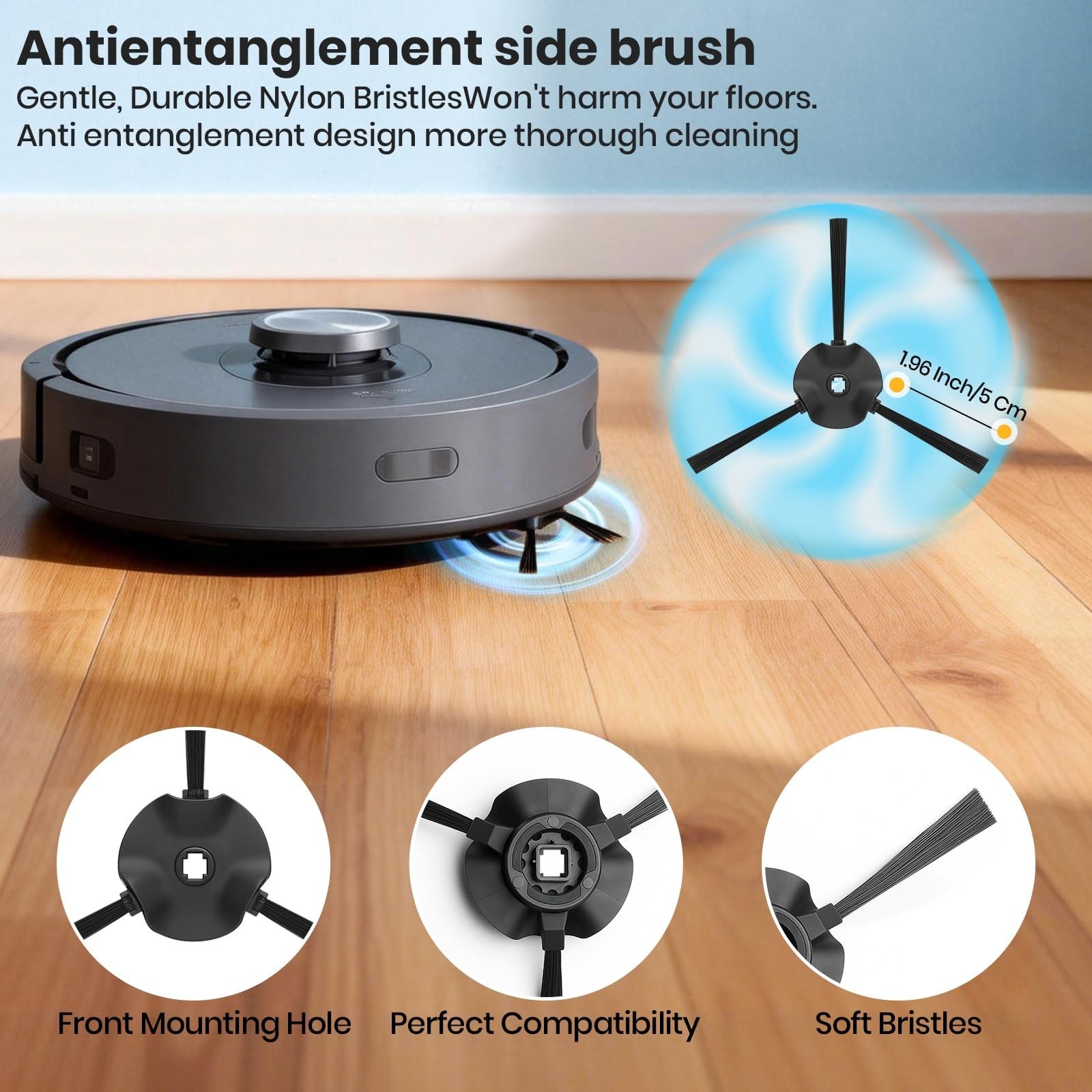 Ultra Robot Vacuum Replacement Parts – Main Brush, HEPA Filter, 6 Side Brushes &