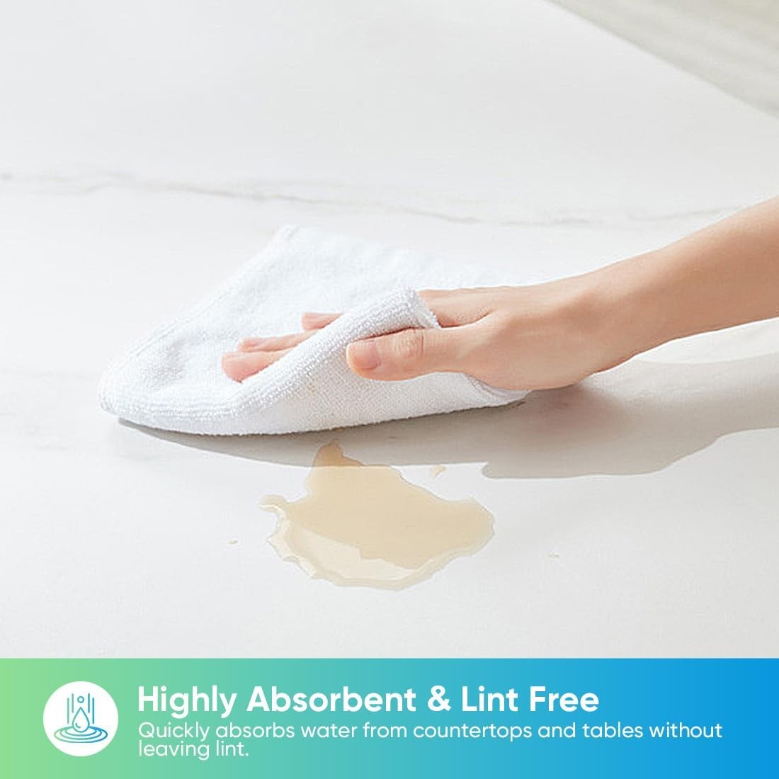 24PK Microfiber Cleaning Cloth, Cleaning Rag for Home, 11.5×11.5in | Reusable,