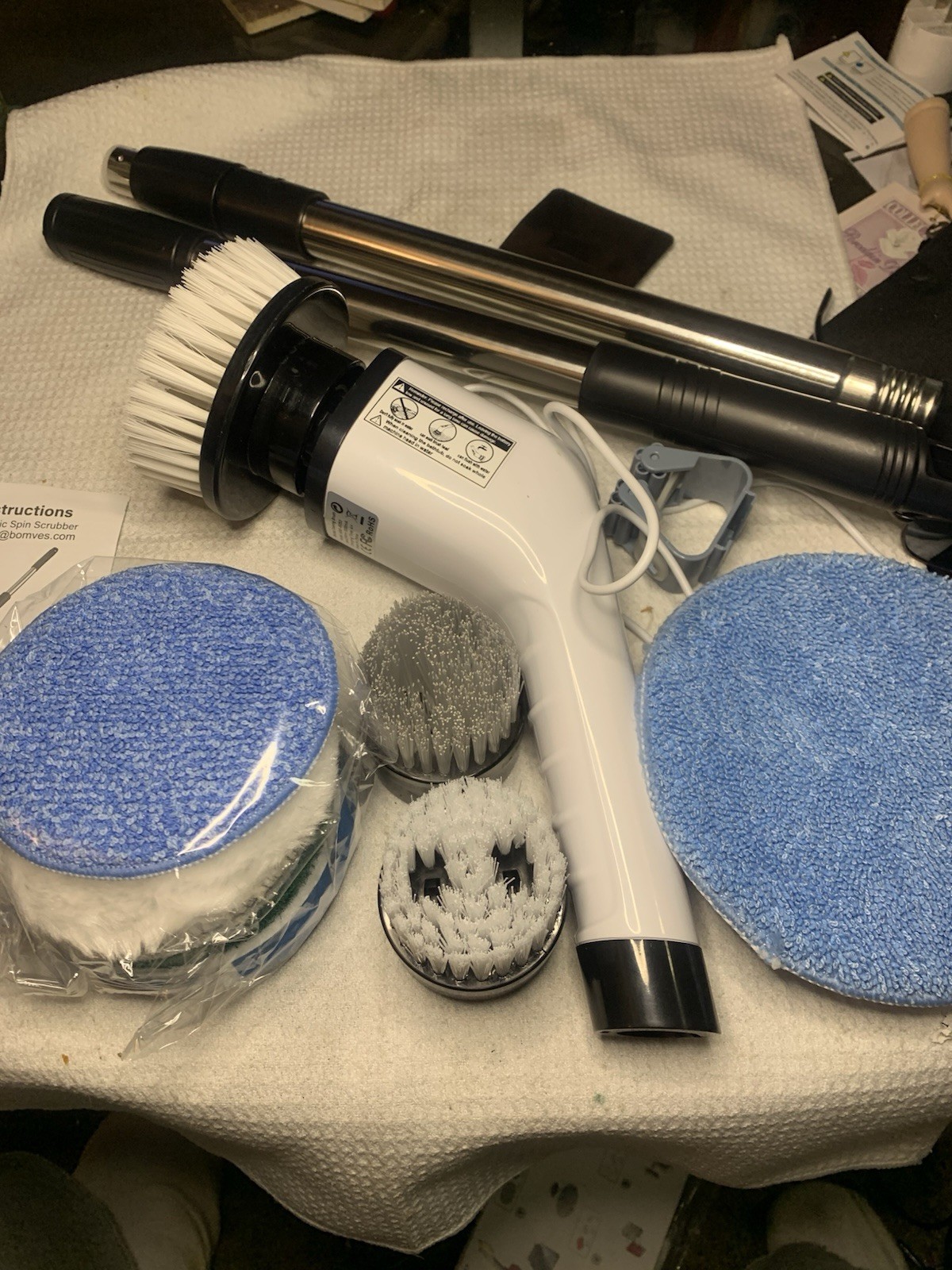 Electric Spin Scrubber, Cordless Cleaning Brush Scrubber for Home, 8 Replaceable