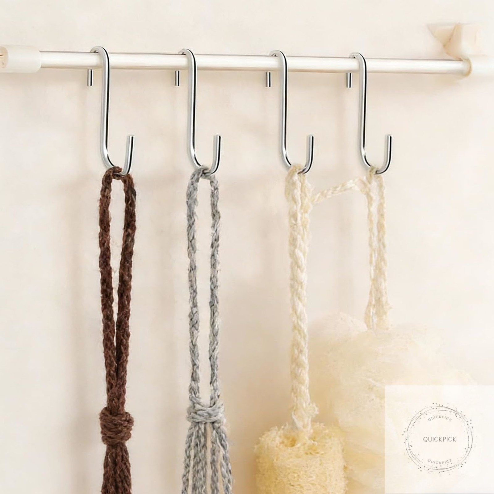 50 Pack 2.4 Inch Heavy Duty Stainless Steel S Hooks – S Shaped Metal Hanging