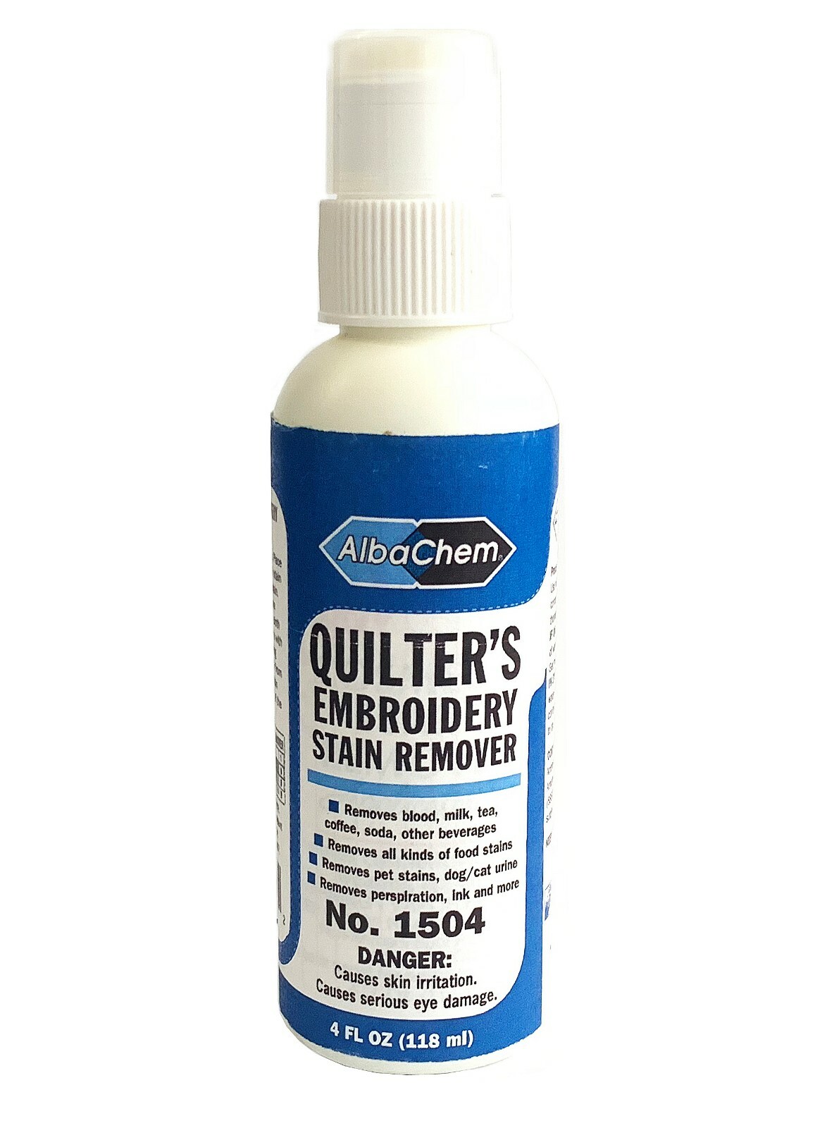 AlbaChem No. 1504 QUILTER’S EMBROIDERY STAIN REMOVER Made in USA