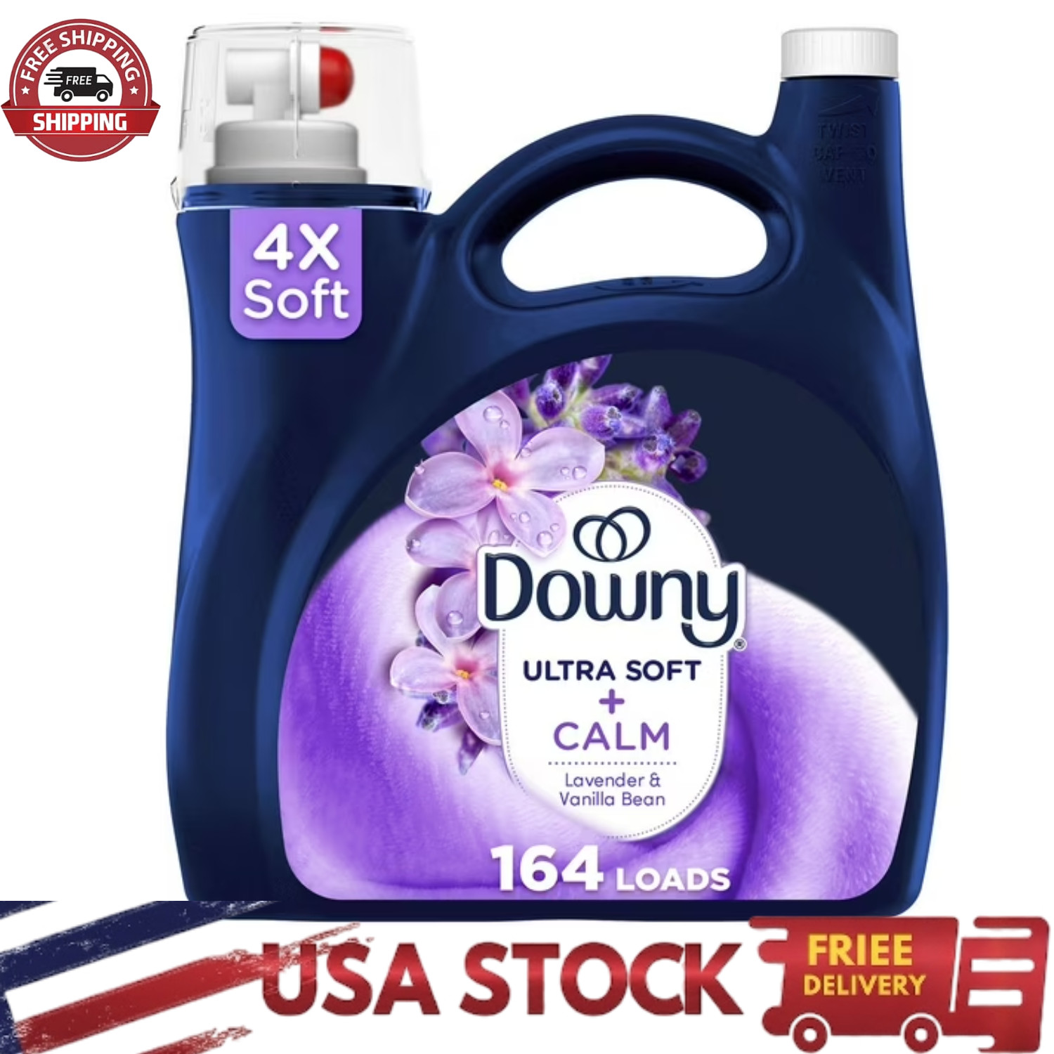 Downy Ultra Soft Fabric Softener 111 oz | 164 Loads Lavender Vanilla Scent