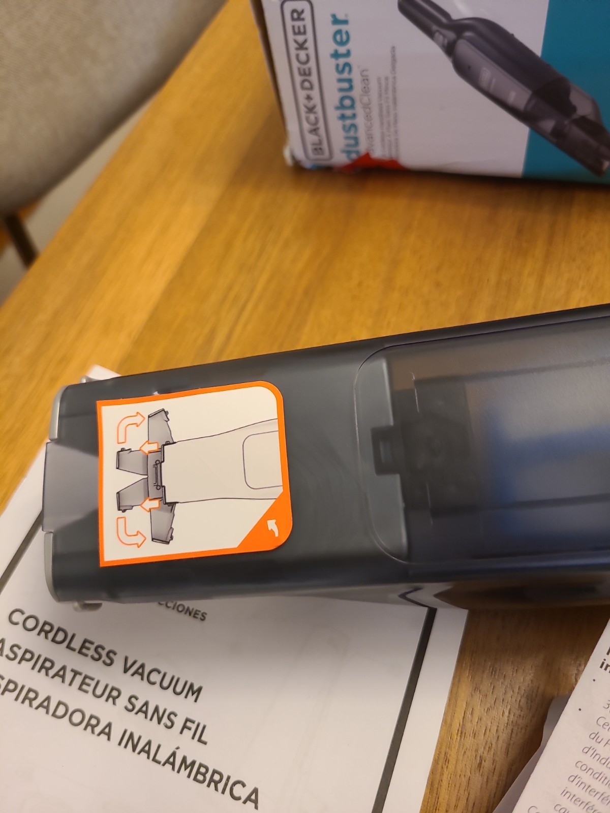 Black+Decker Dustbuster Advanced Clean Slim Cordless Handheld Vacuum Open Box