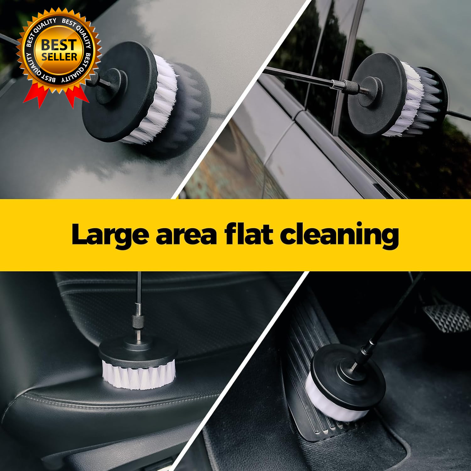 7Pack Drill Brush Attachment Set-Car Interior Detailing Kit