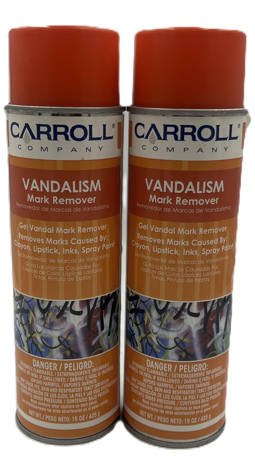 2Pack Vandalism Mark Remover Spray Cleaner Graffiti Ink Paint Stain Removal 15Oz