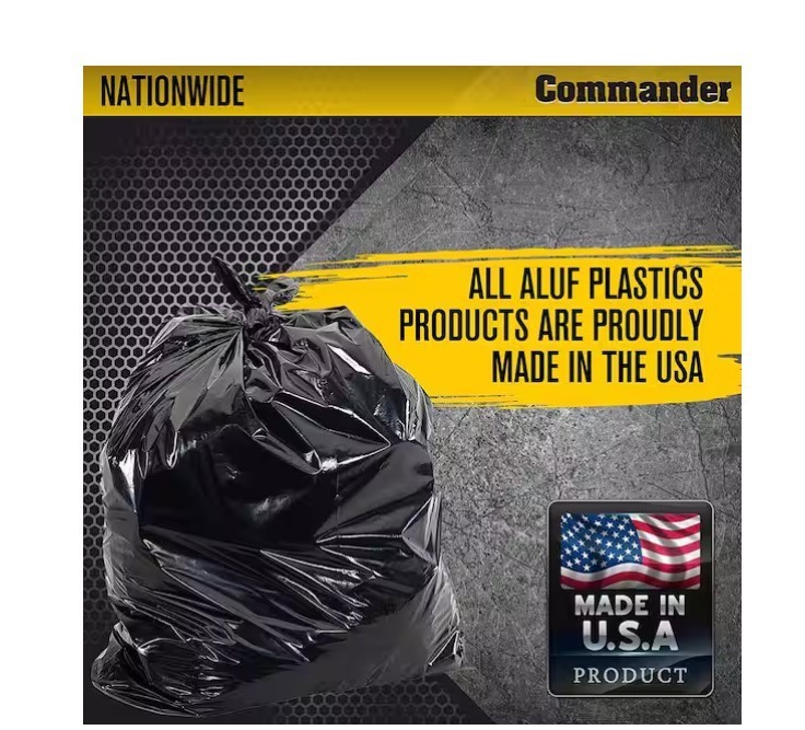 Black Heavy-Duty Trash Bags (Pack of 20) 3 mil for Home 33 in. x 45 in. 42 Gal.